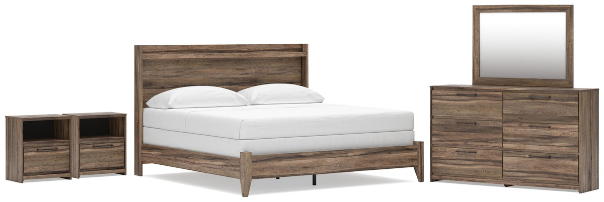 Elbrim Panel Bed, Dresser, Mirror and 2 Nightstands