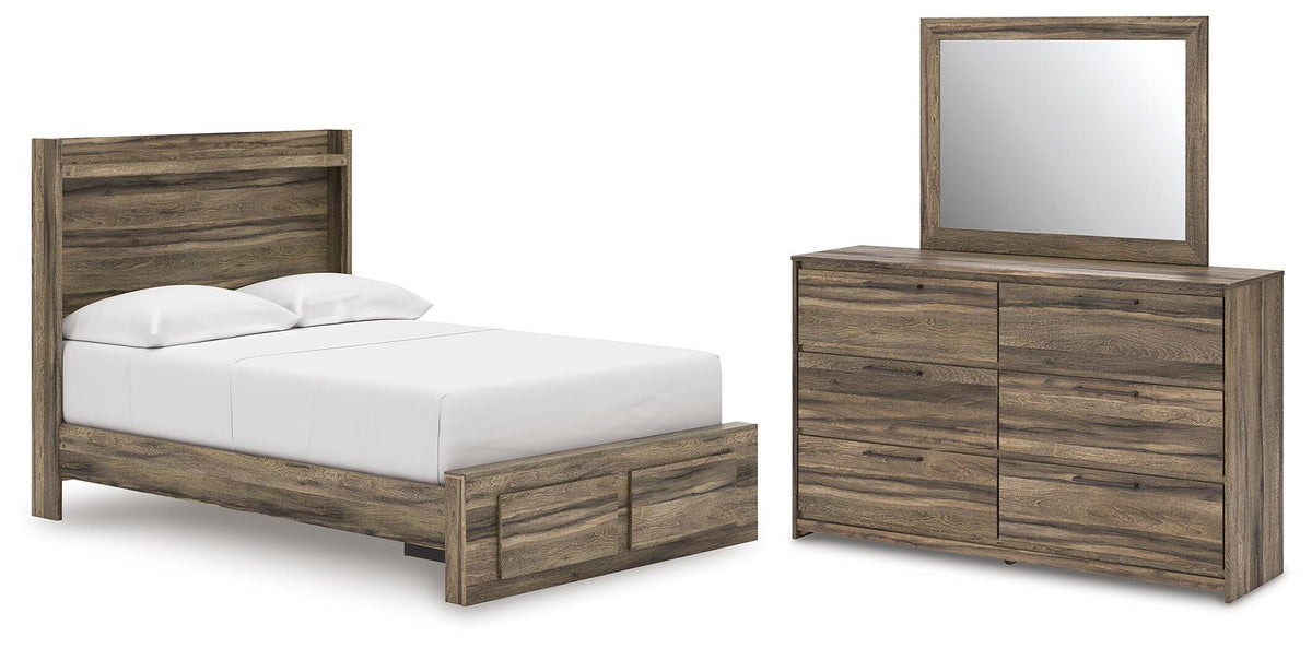 Elbrim Panel Storage Bed, Dresser and Mirror