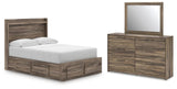 Elbrim Panel Storage Bed, Dresser and Mirror