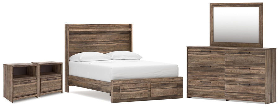 Elbrim Panel Storage Bed, Dresser, Mirror and 2 Nightstands