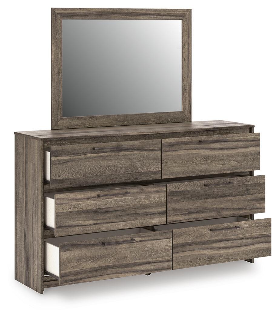 Elbrim Panel Storage Bed, Dresser, Mirror and Nightstand