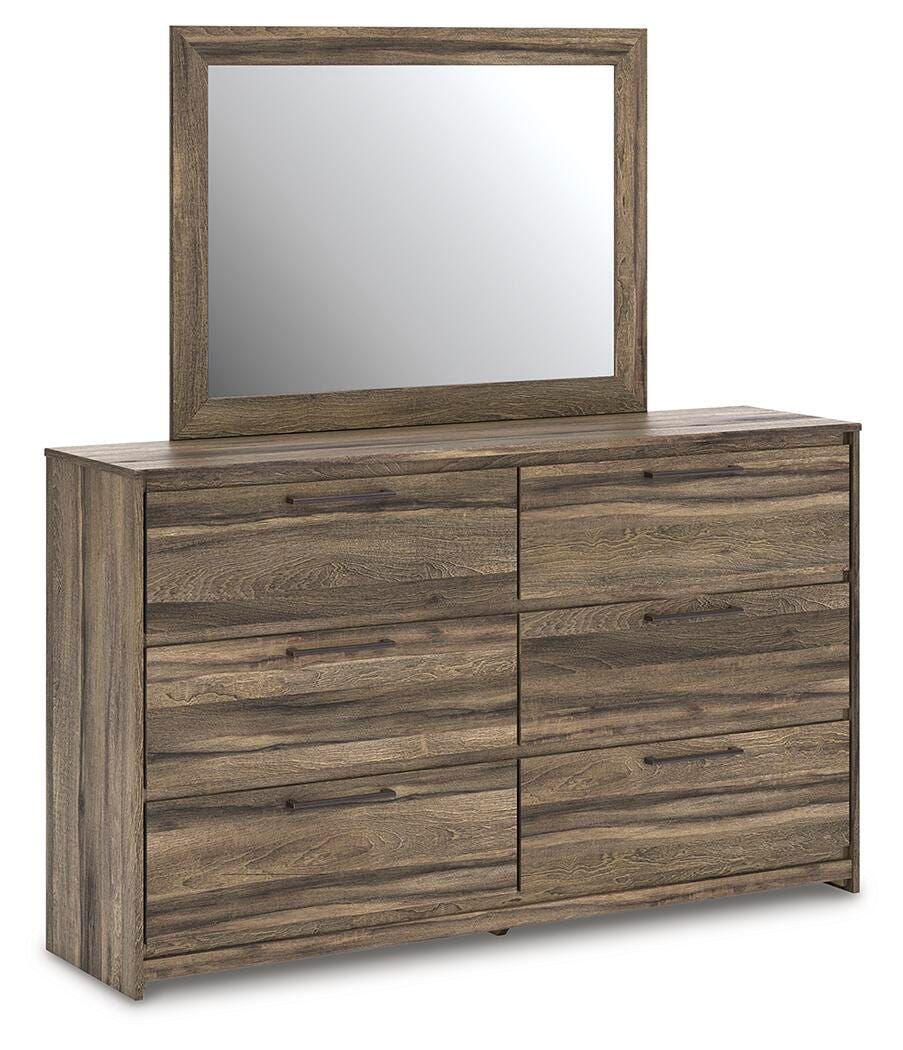 Elbrim Panel Storage Bed, Dresser and Mirror