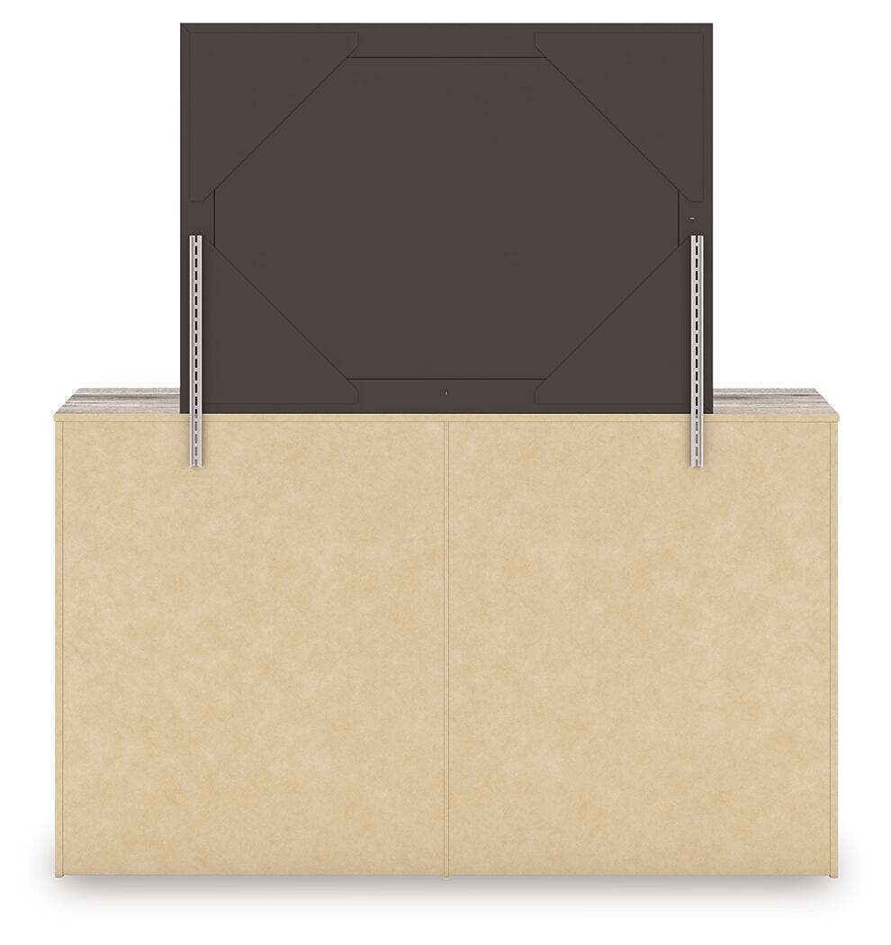 Elbrim Panel Storage Bed, Dresser and Mirror