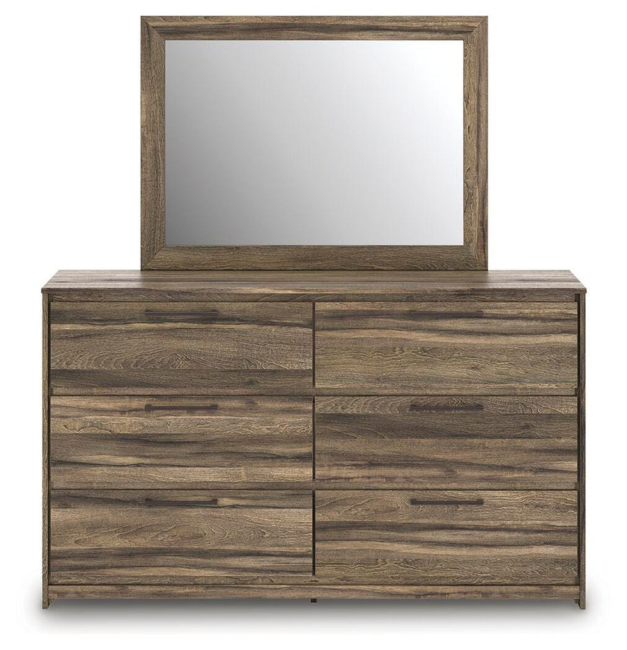 Elbrim Panel Storage Bed, Dresser and Mirror