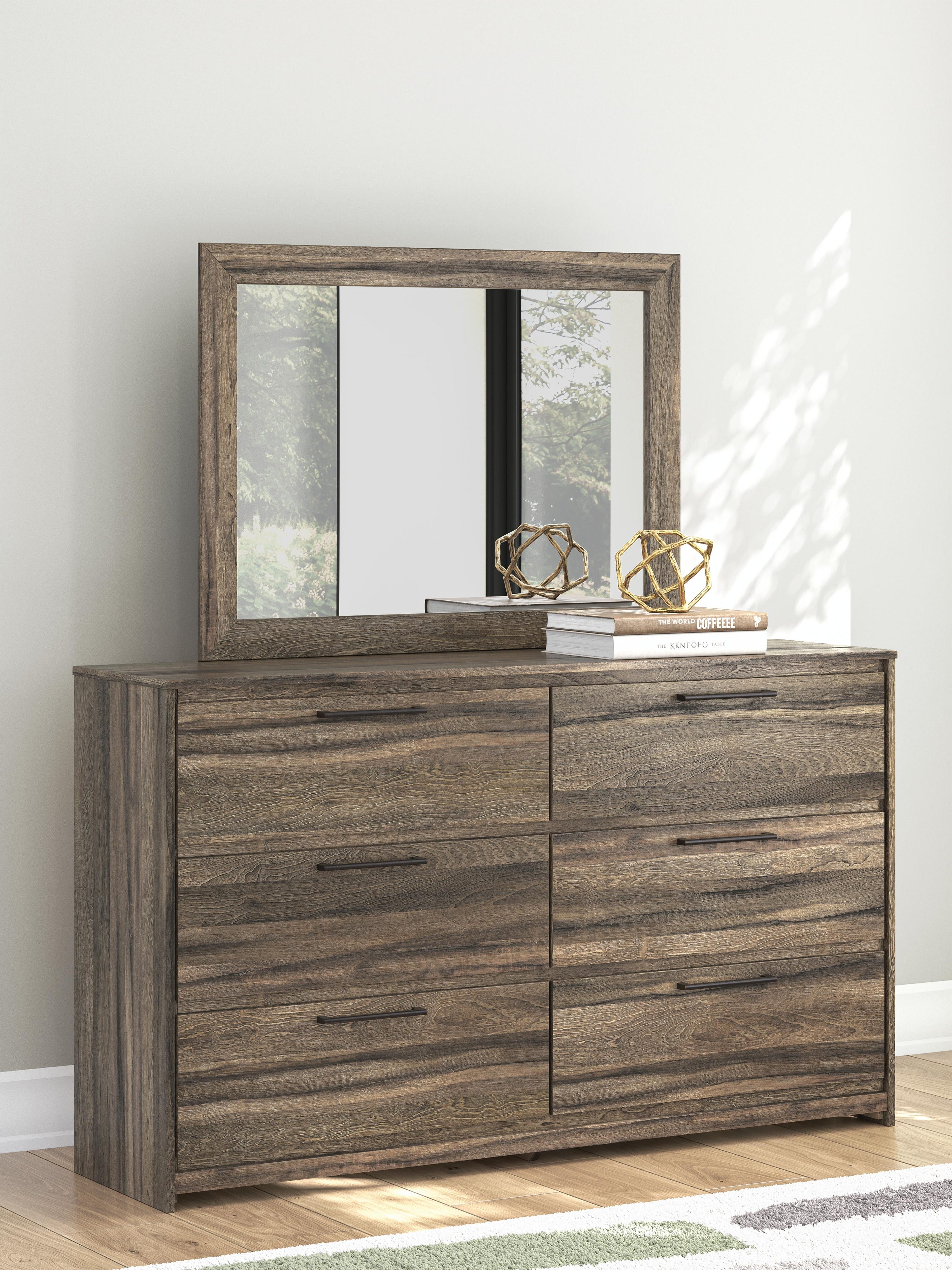 Elbrim Panel Bed, Dresser, Mirror and Nightstand