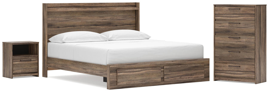 Elbrim Panel Storage Bed, Chest and Nightstand