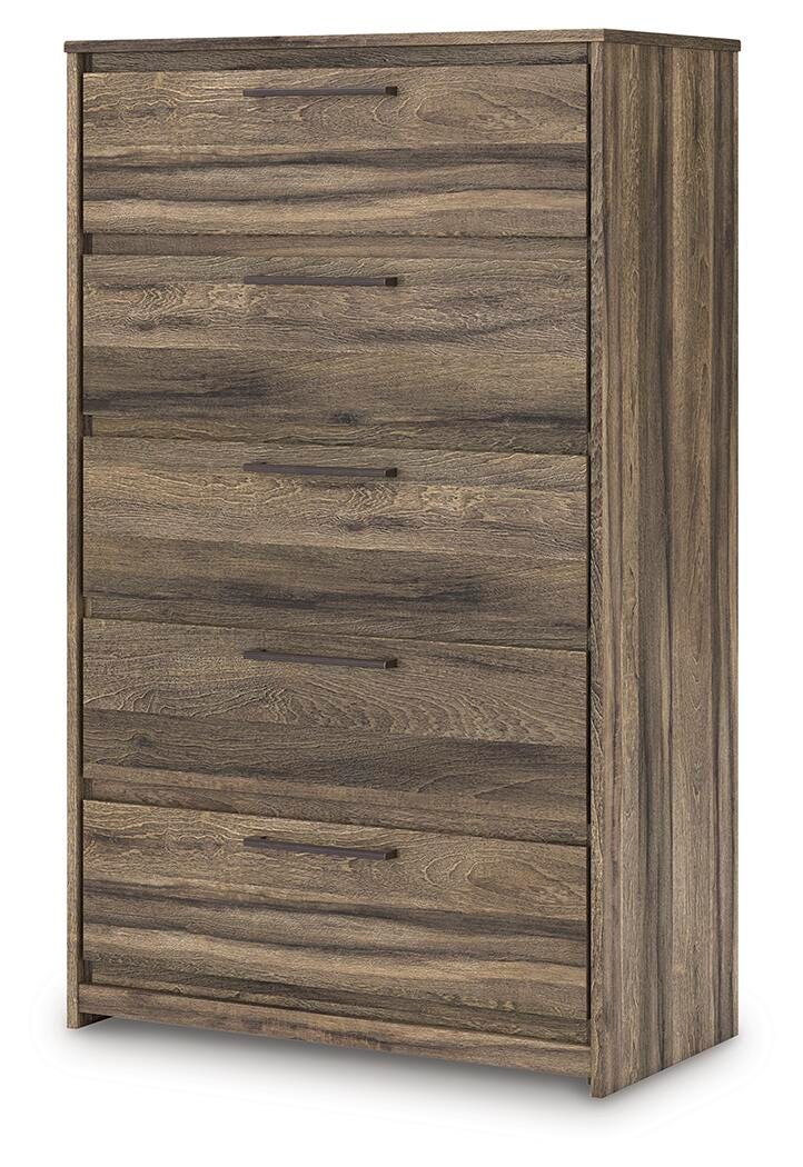 Elbrim Panel Storage Bed, Chest and Nightstand