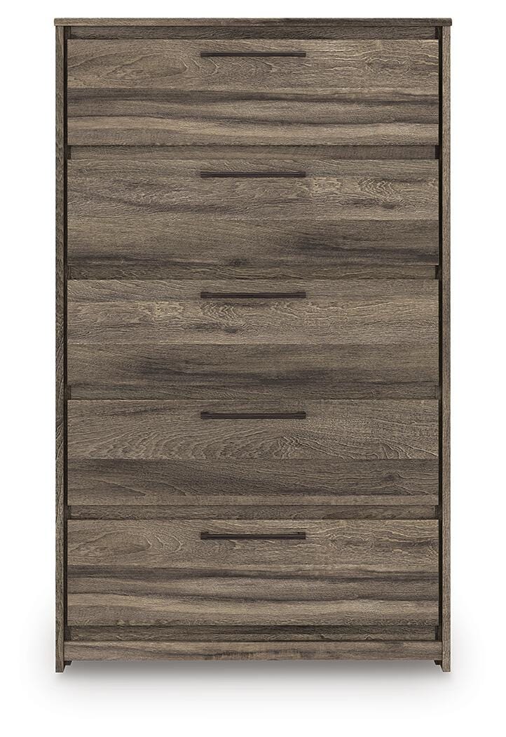 Elbrim Panel Storage Bed, Chest and Nightstand