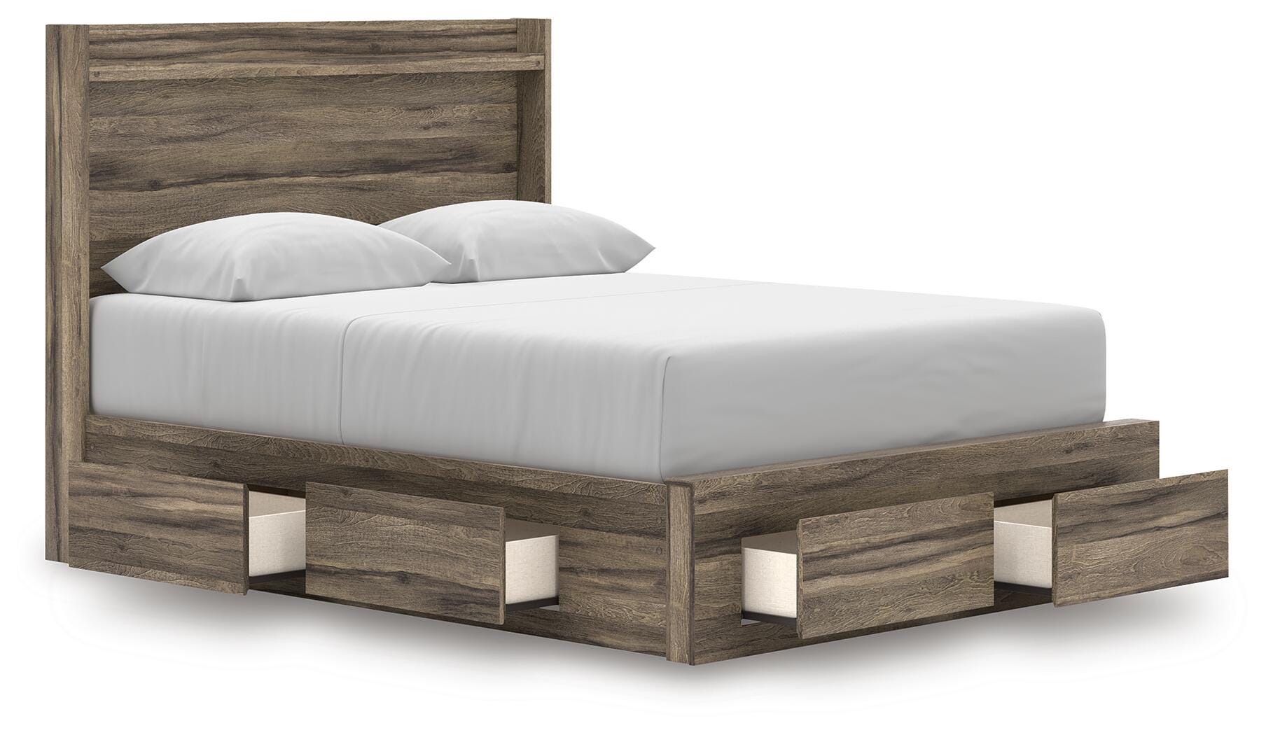 Elbrim Panel Storage Bed, Dresser and Mirror