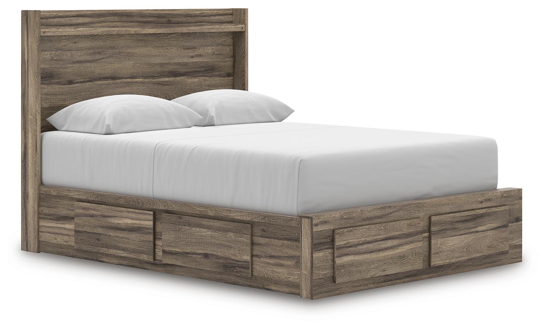 Elbrim Panel Storage Bed, Dresser and Mirror