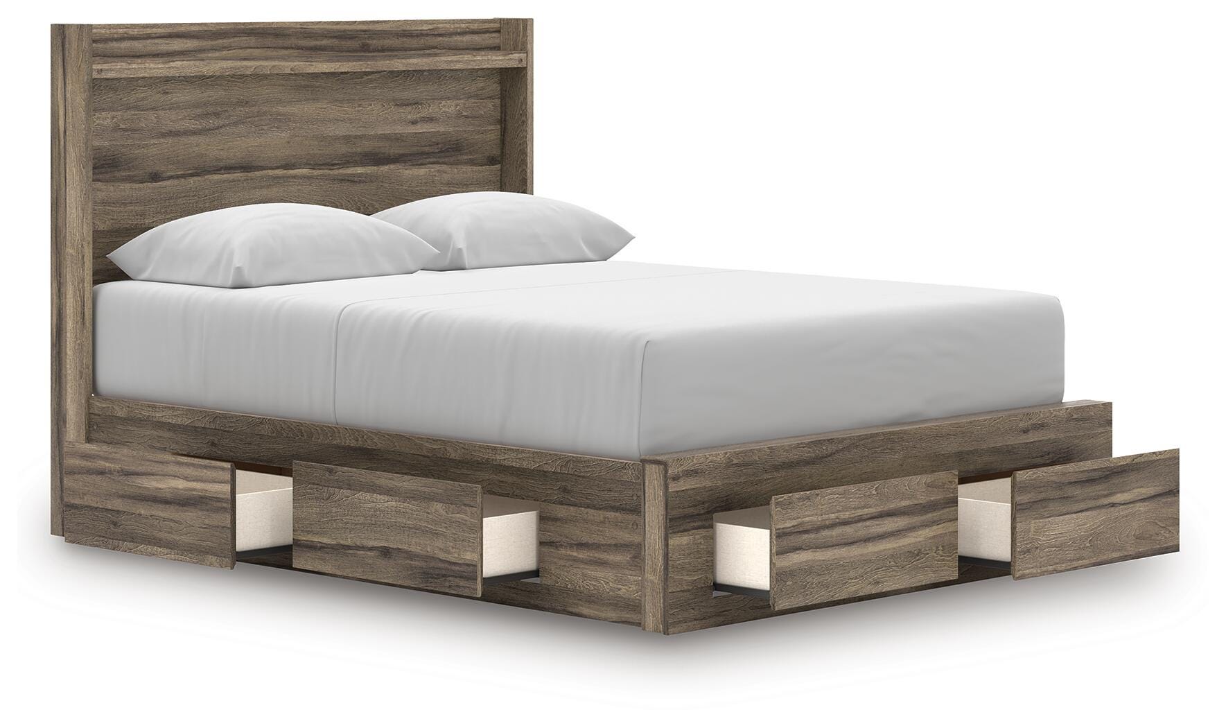 Elbrim Panel Storage Bed, Dresser and Mirror