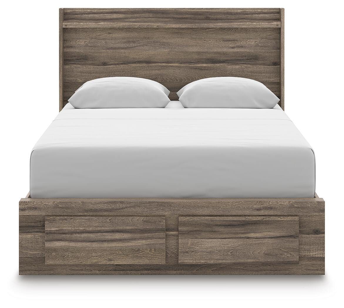 Elbrim Panel Storage Bed, Dresser and Mirror
