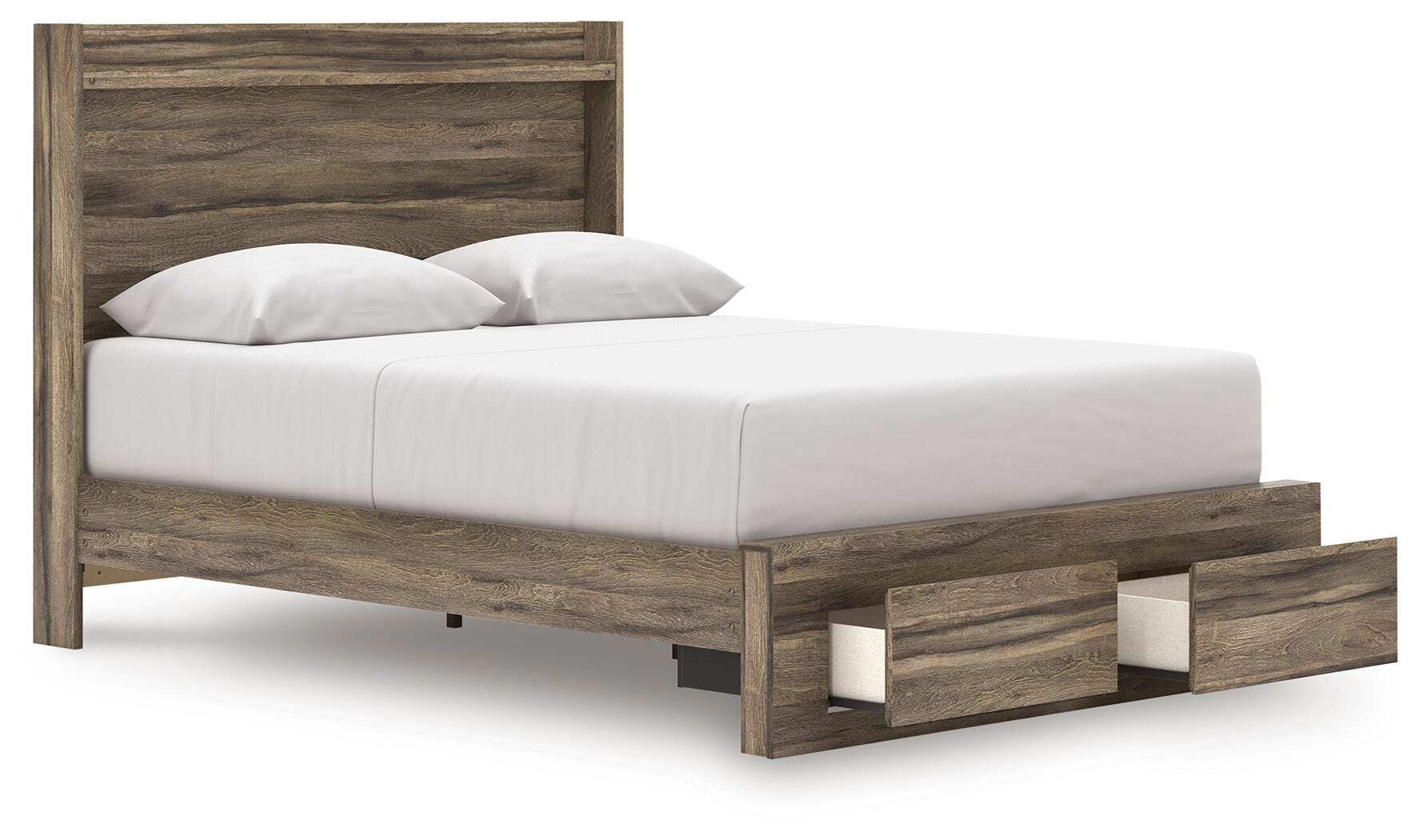 Elbrim Panel Storage Bed, Dresser, Mirror and Nightstand