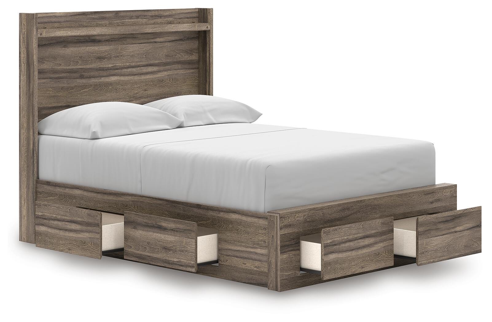 Elbrim Panel Storage Bed, Dresser and Mirror