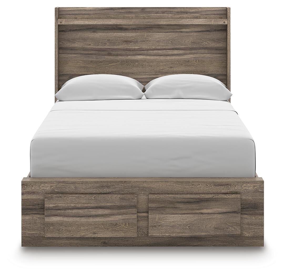 Elbrim Panel Storage Bed, Dresser and Mirror