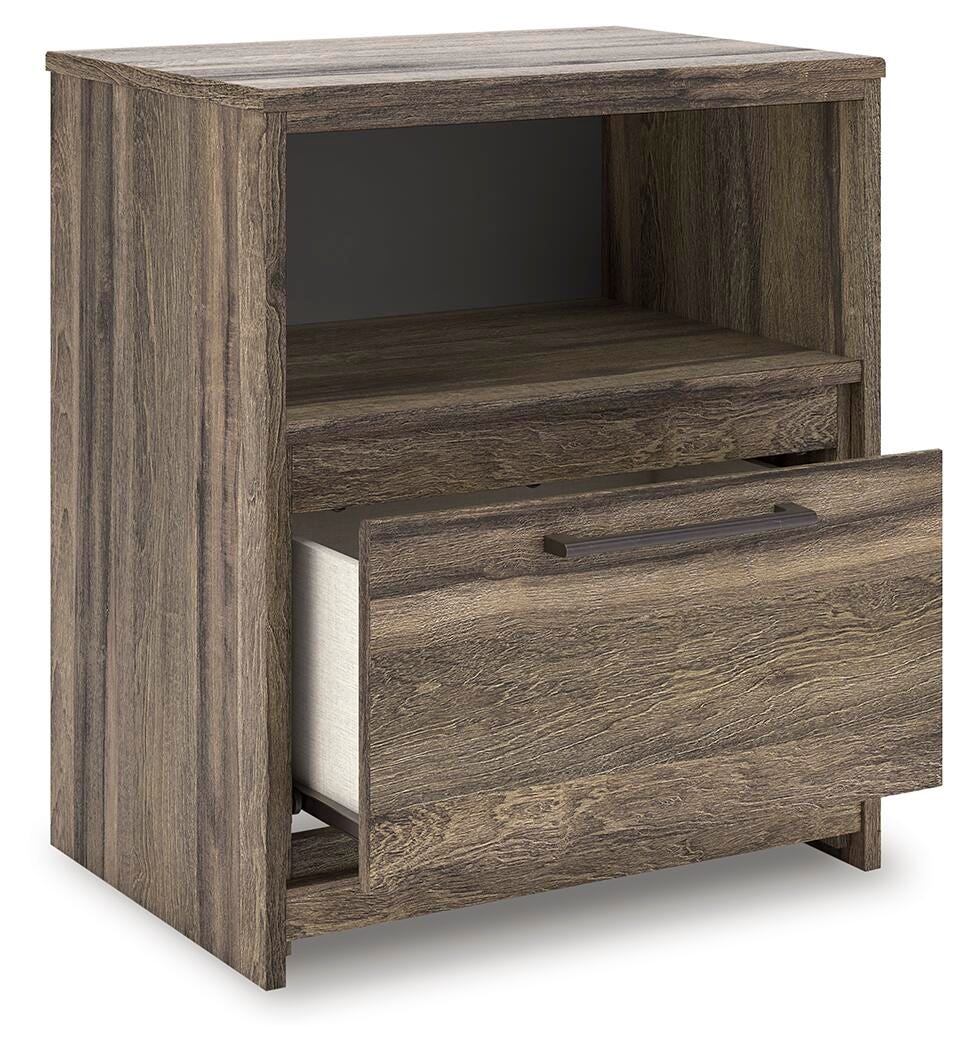Elbrim Panel Storage Bed, Dresser, Mirror and Nightstand