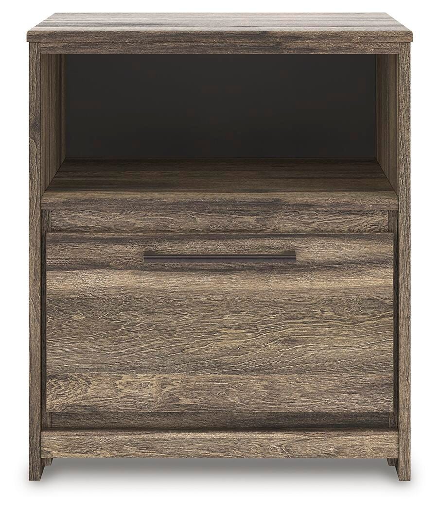 Elbrim Panel Storage Bed, Dresser, Mirror and Nightstand