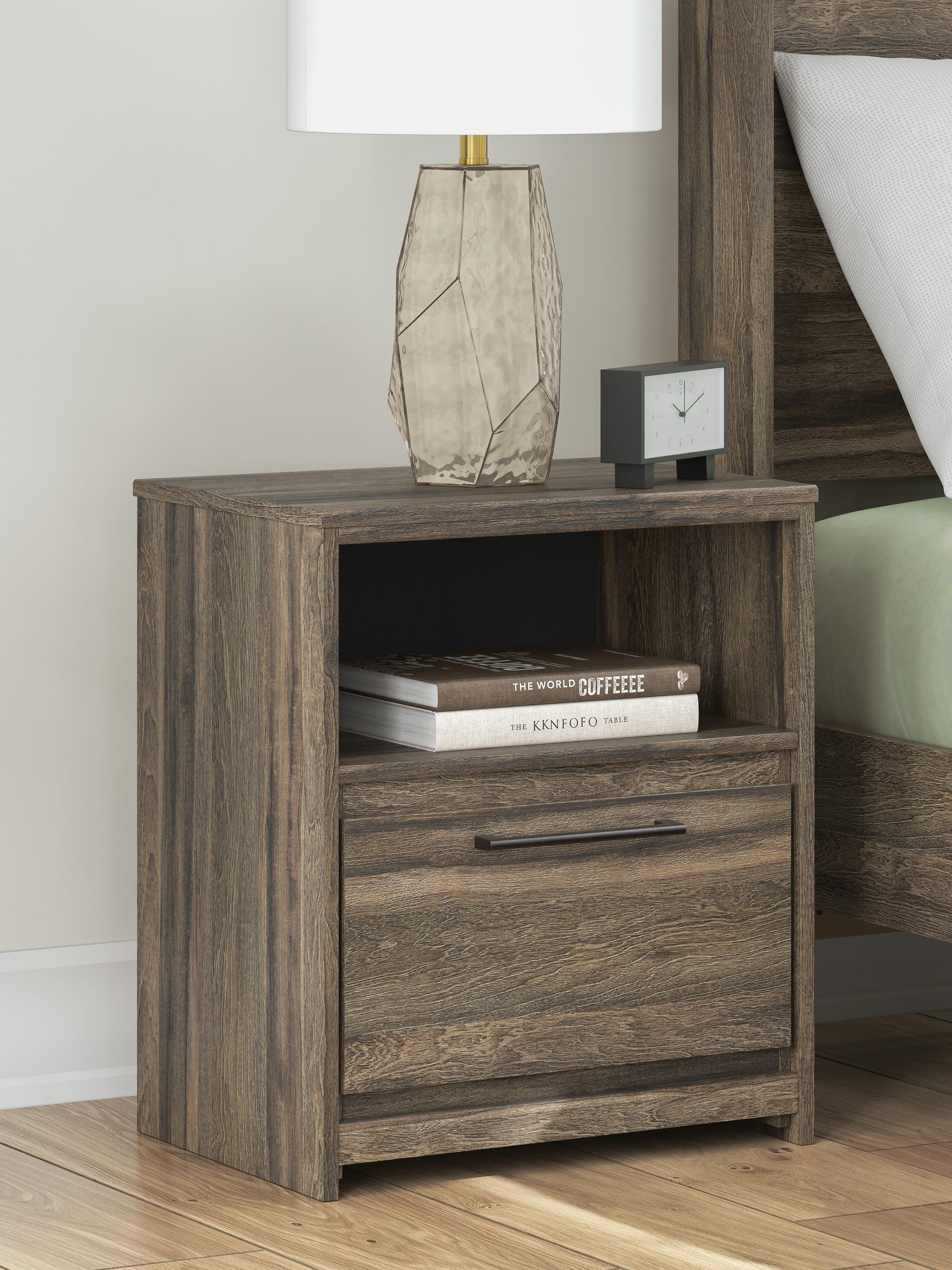 Elbrim Panel Storage Bed, Chest and Nightstand