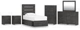 Hollivern Panel Bed with Storage, Dresser, Mirror, Chest and 2 Nightstands
