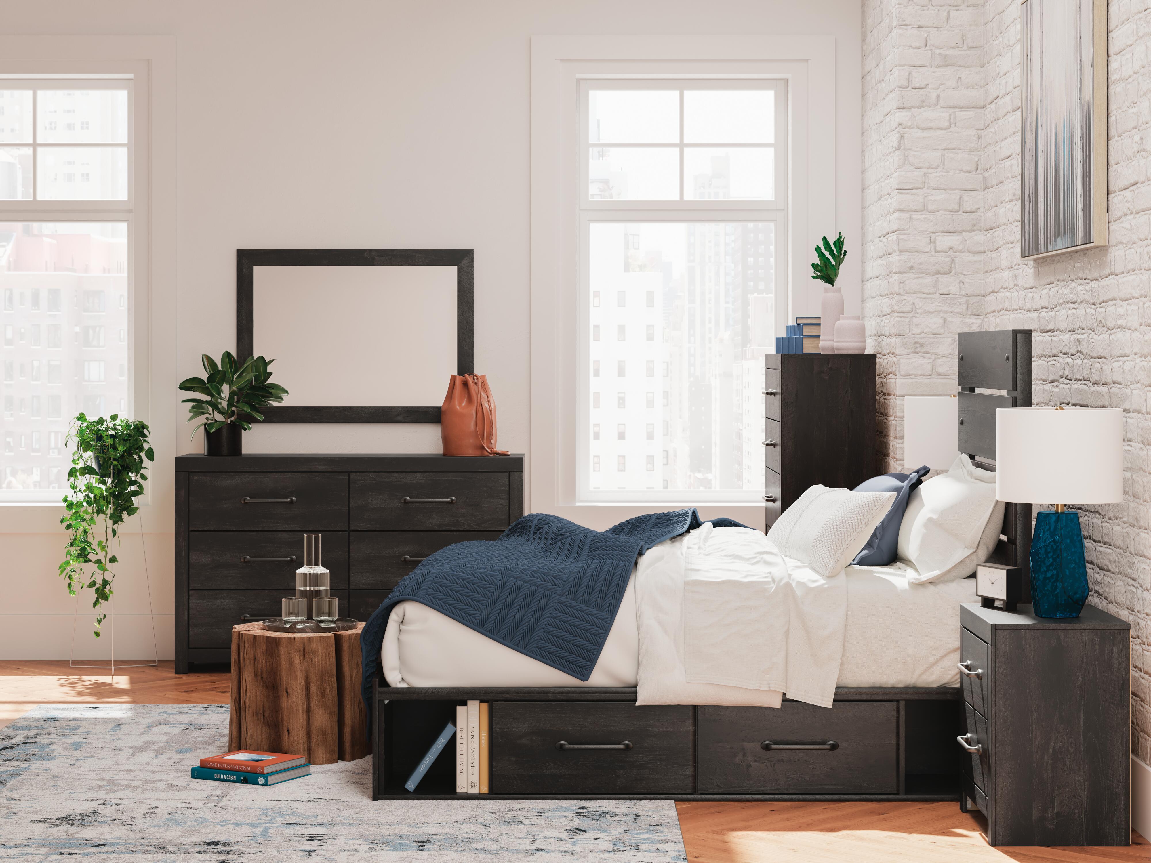 Hollivern Panel Bed with Storage