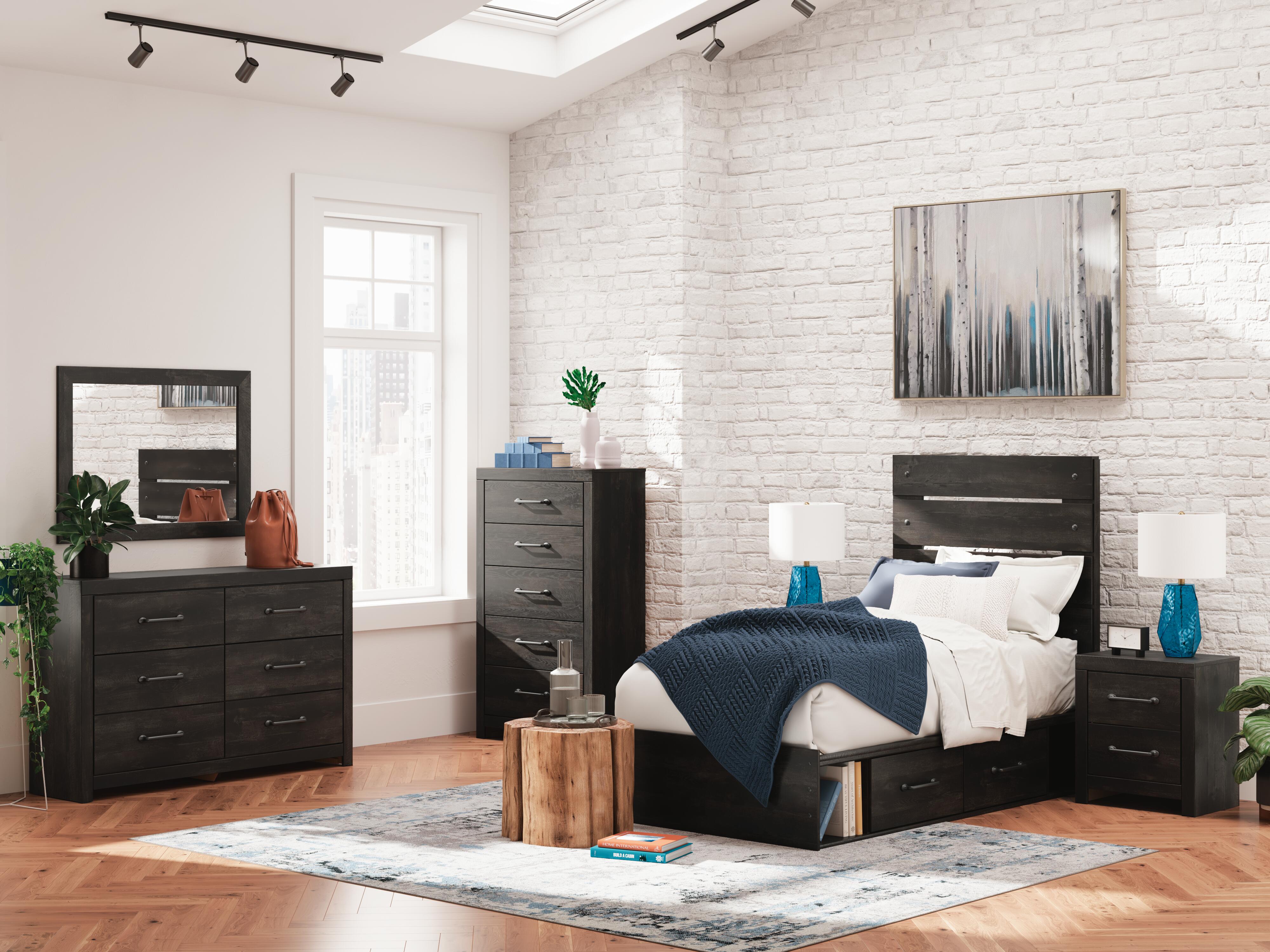 Hollivern Panel Bed with Storage
