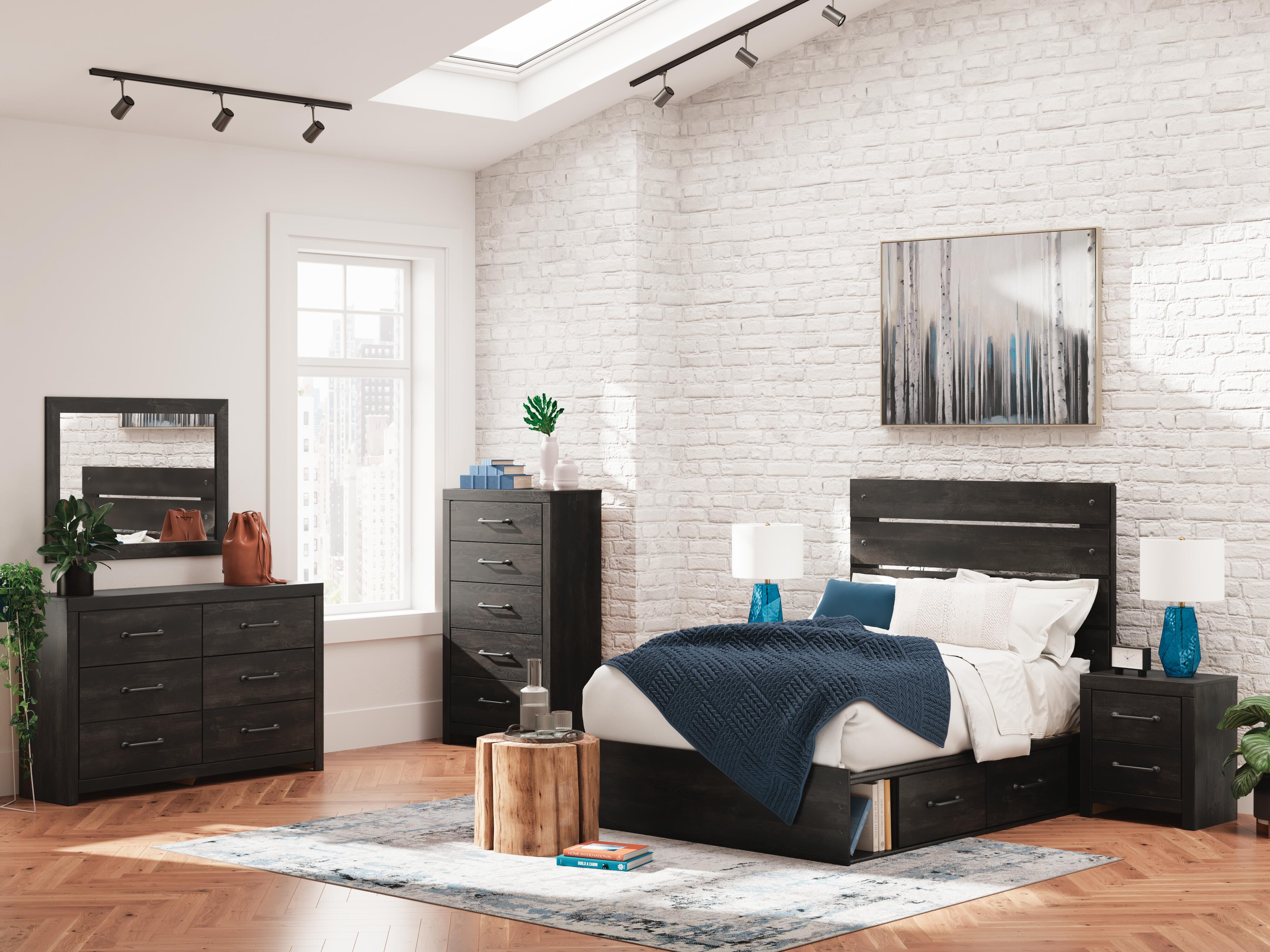 Hollivern Panel Bed with Storage