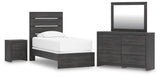 Hollivern Panel Bed, Dresser, Mirror and Nightstand