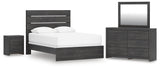 Hollivern Panel Bed, Dresser, Mirror and Nightstand