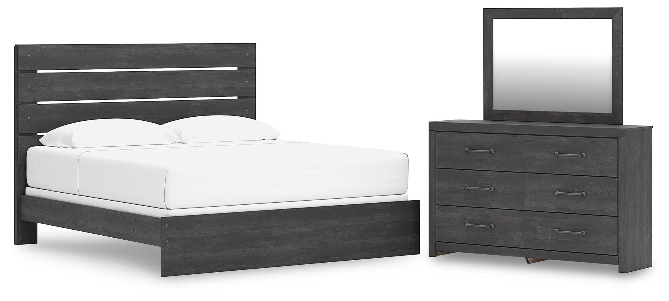Hollivern Panel Bed, Dresser and Mirror