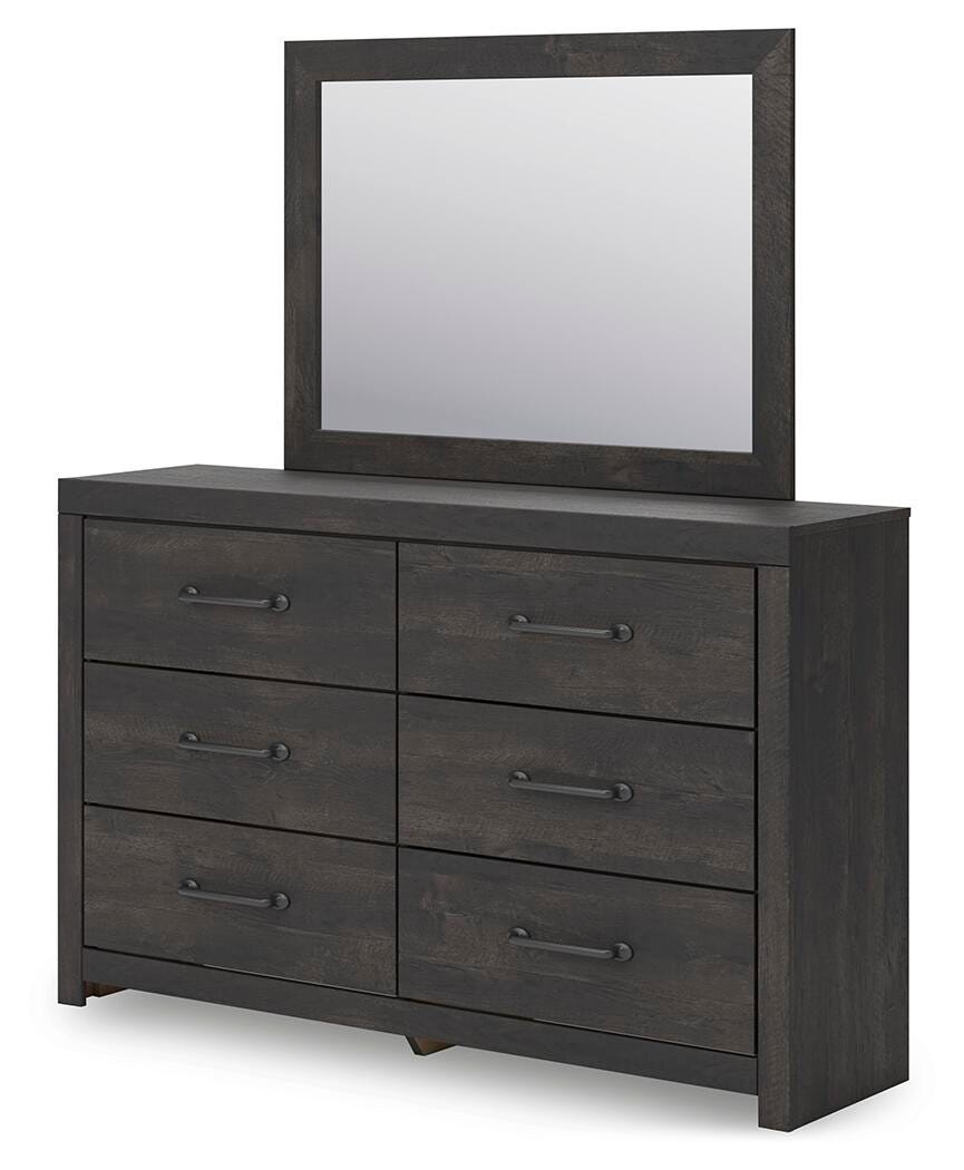 Hollivern Panel Bed, Dresser and Mirror