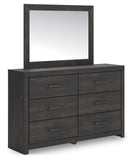 Hollivern Panel Bed with Storage, Dresser, Mirror and 2 Nightstands