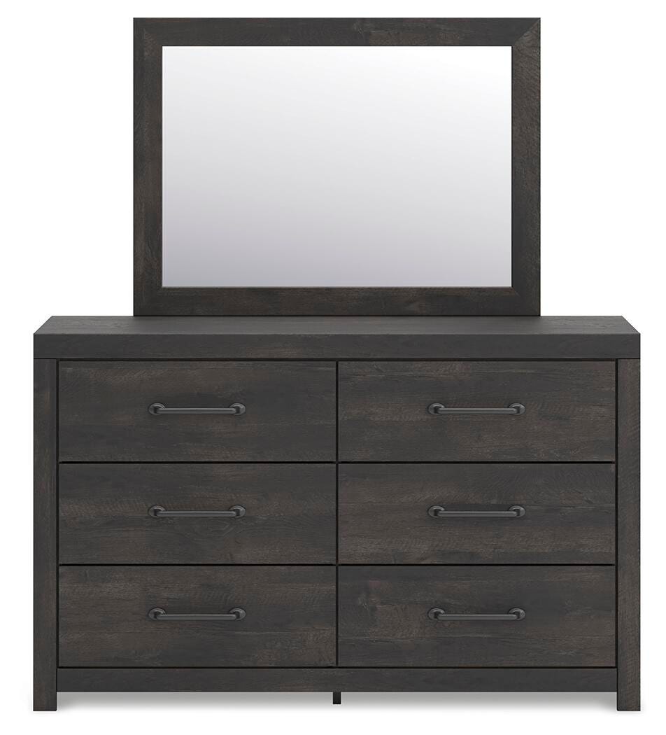 Hollivern Panel Storage Bed, Dresser, Mirror, Chest and 2 Nightstands