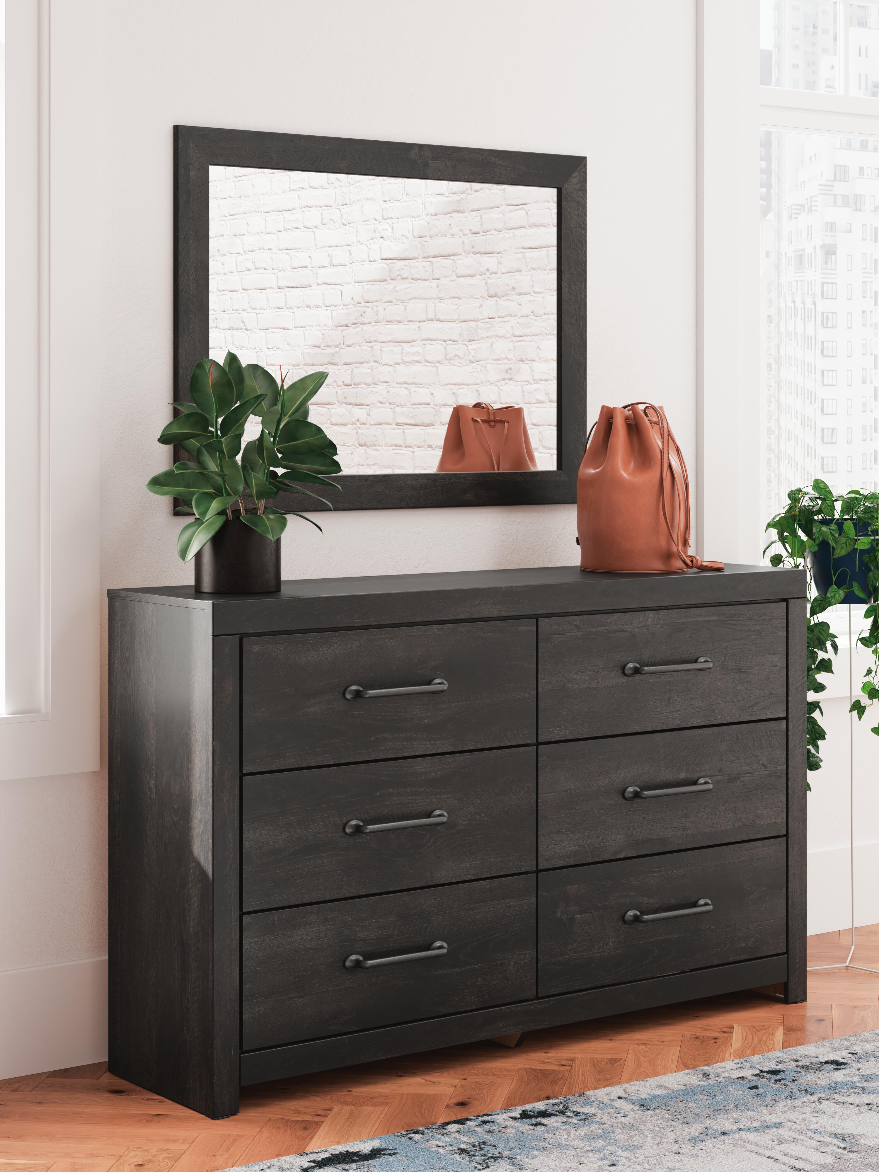 Hollivern Panel Bed, Dresser, Mirror, Chest and Nightstand