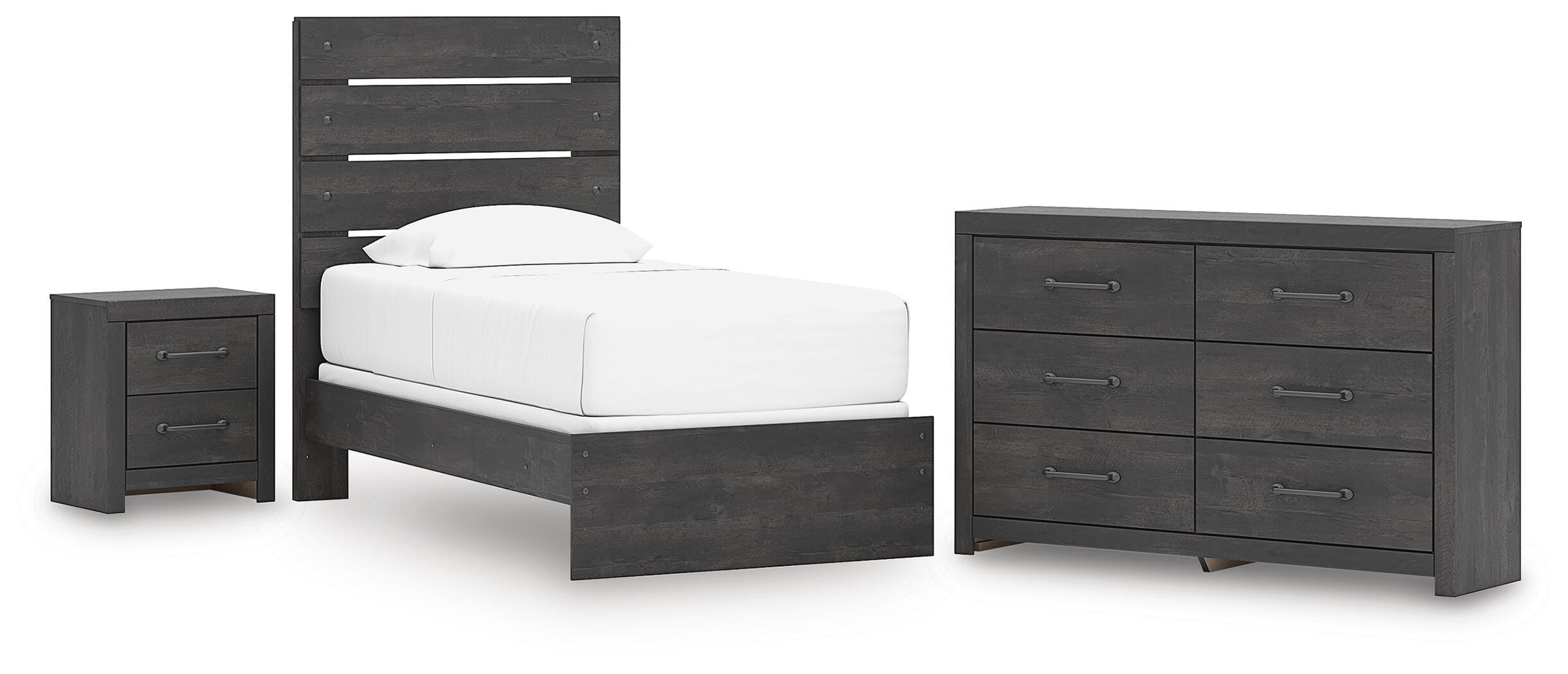 Hollivern Panel Bed, Dresser and Nightstand