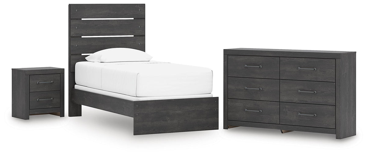 Hollivern Panel Bed, Dresser and Nightstand