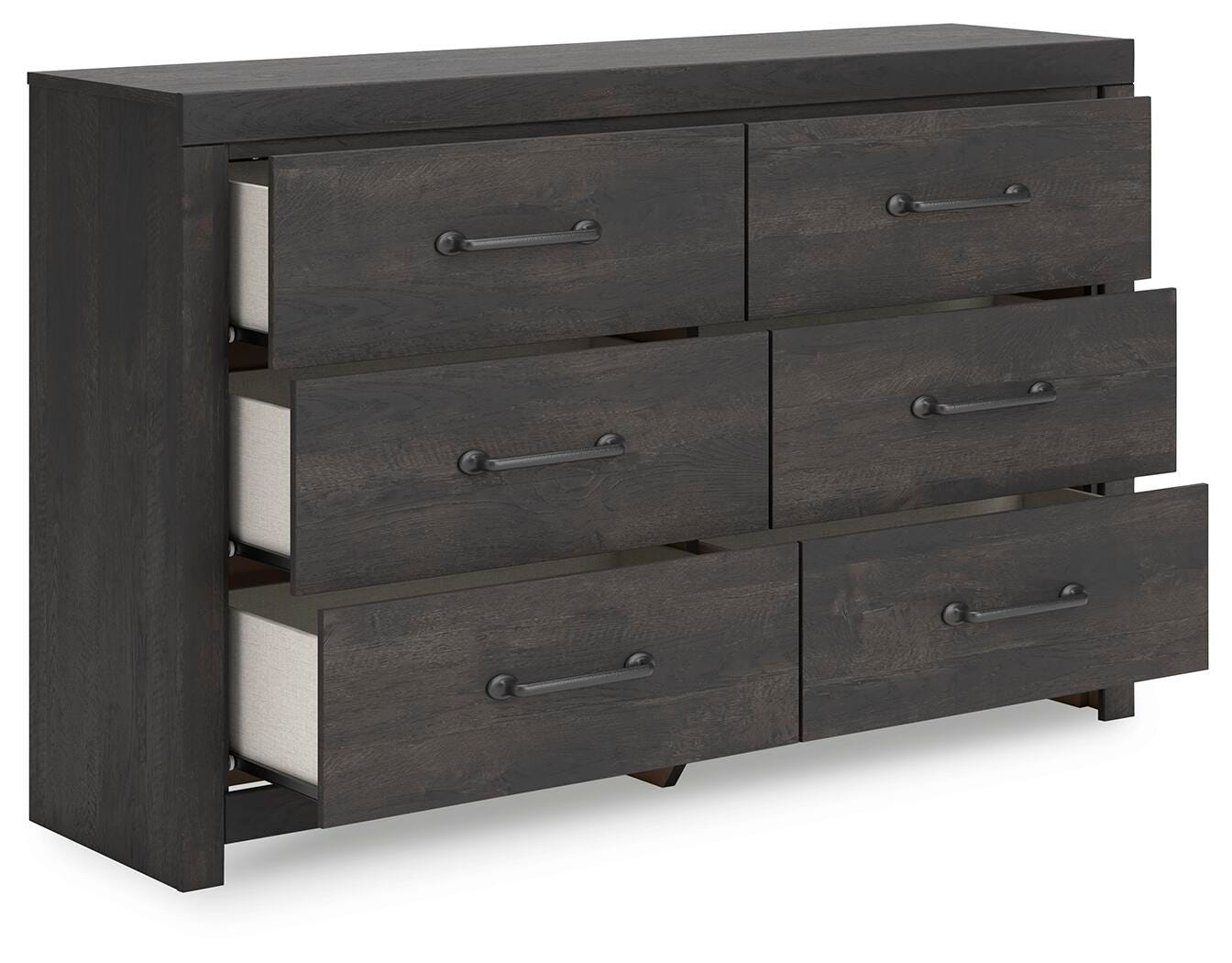 Hollivern Panel Bed with Storage and Dresser