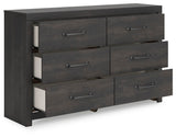 Hollivern Panel Bed with Storage and Dresser