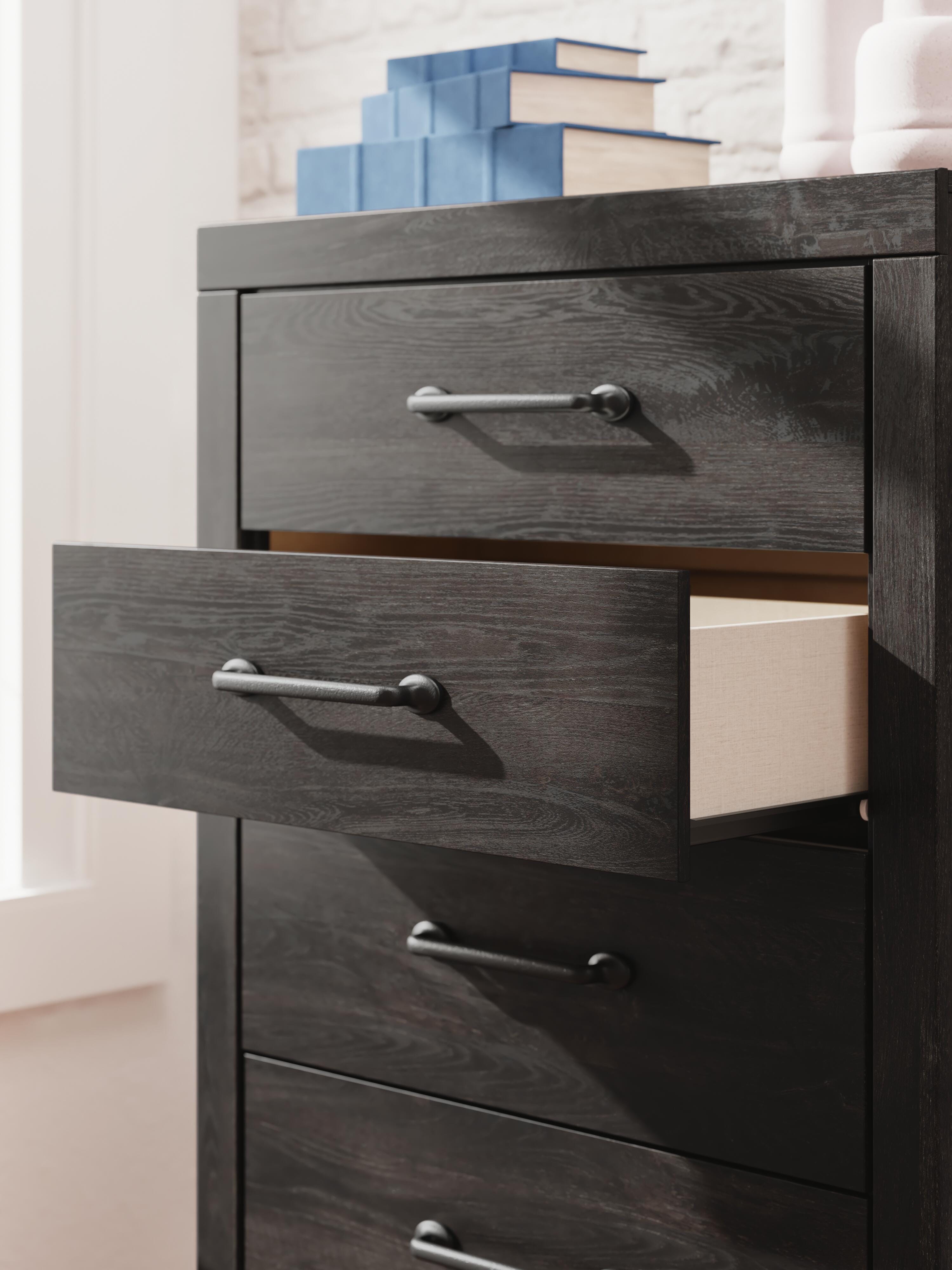 Hollivern Panel Bed, Dresser, Mirror, Chest and 2 Nightstands