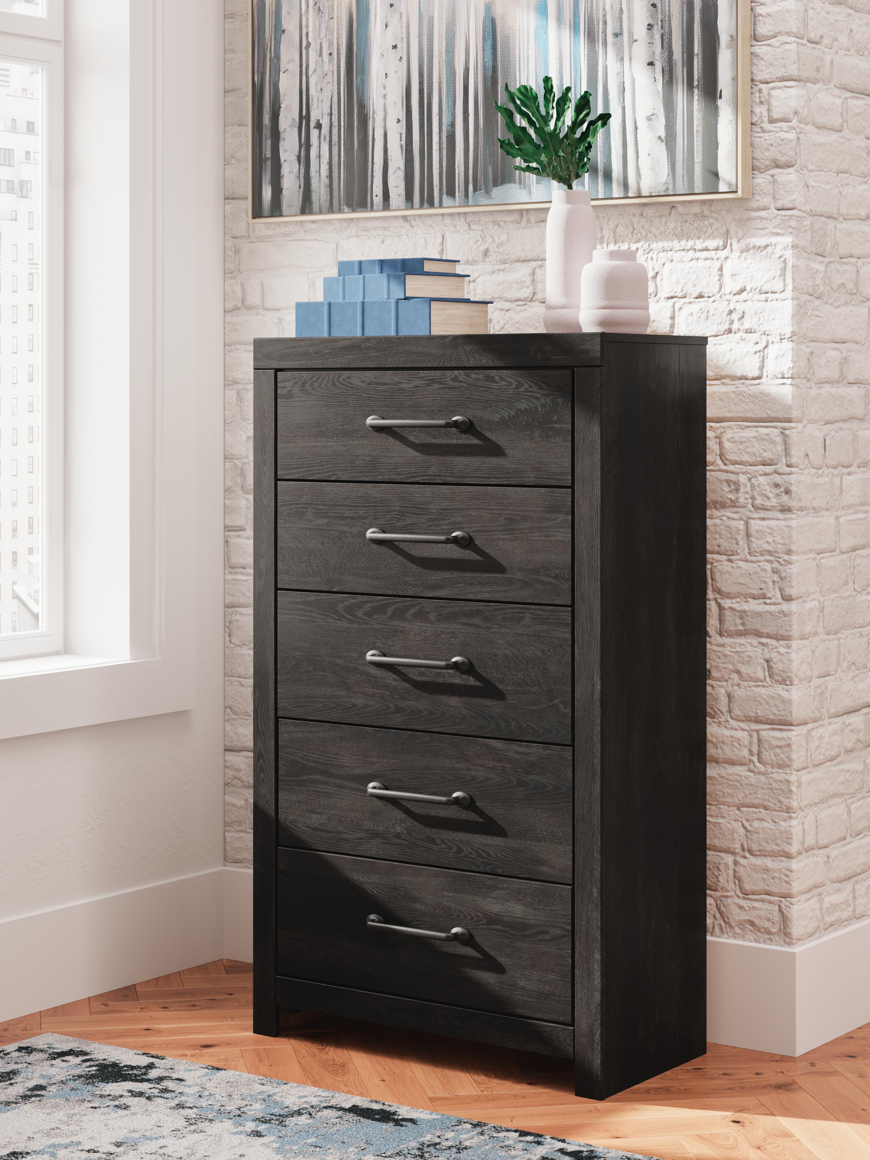 Hollivern Panel Storage Bed, Dresser, Mirror, Chest and Nightstand