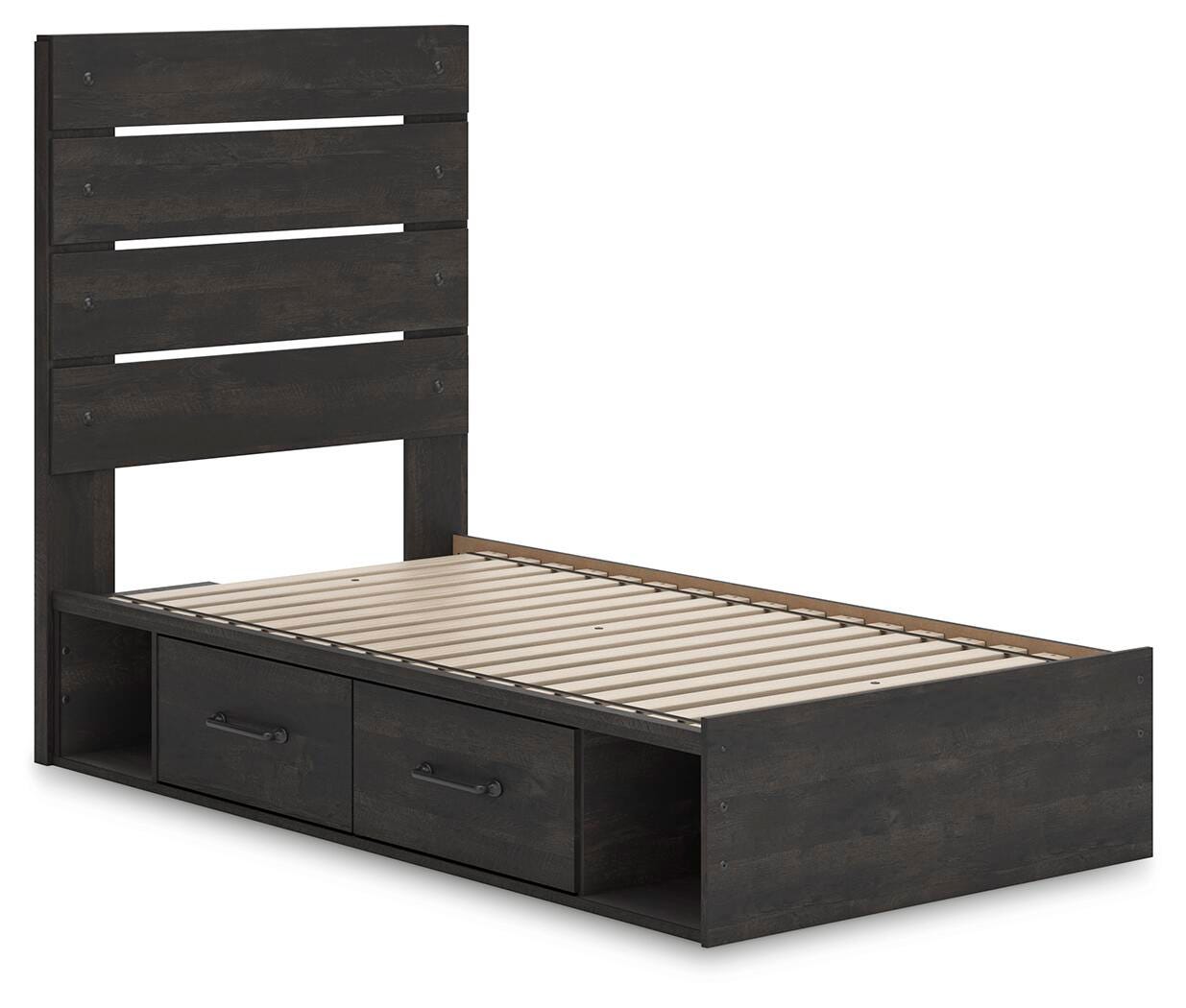 Hollivern Panel Storage Bed, Dresser, Mirror and 2 Nightstands
