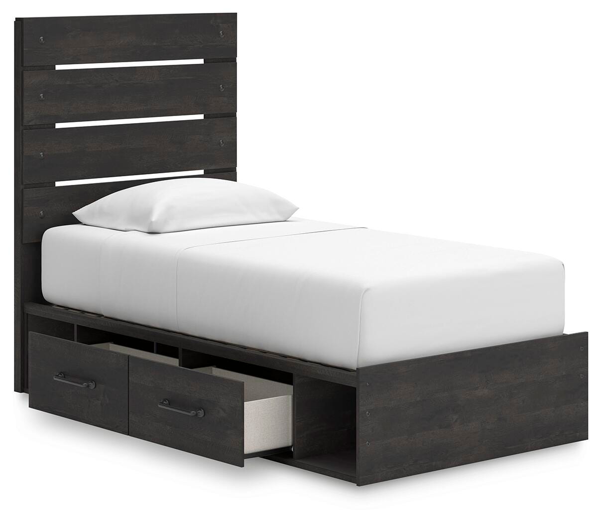Hollivern Panel Bed with Storage, Dresser, Mirror and 2 Nightstands