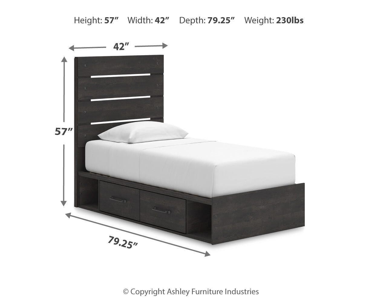 Hollivern Panel Bed with Storage