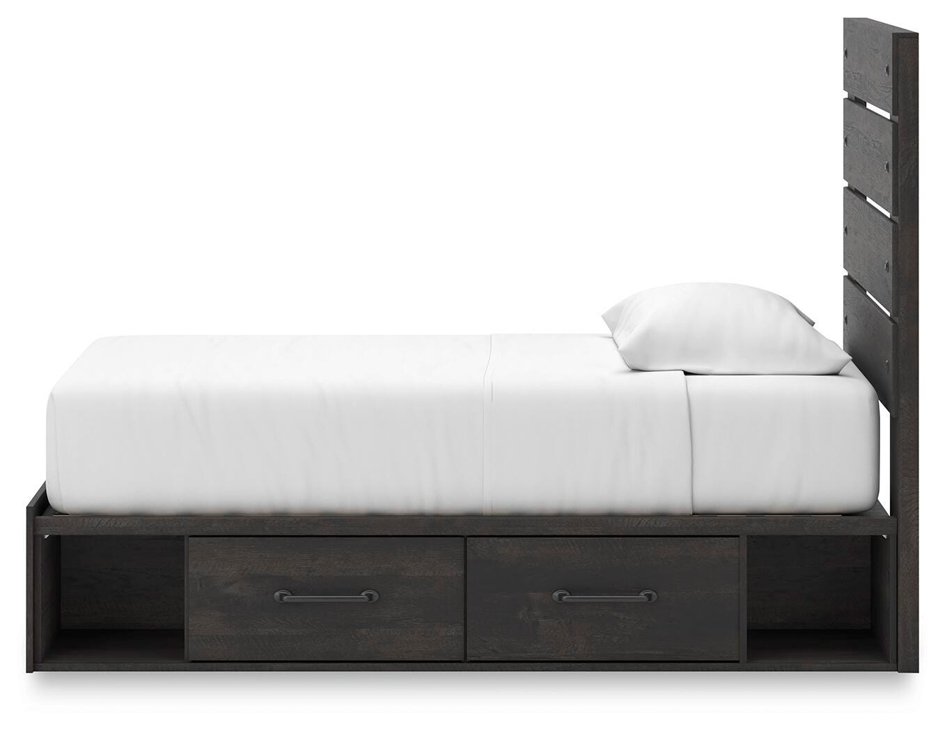 Hollivern Panel Bed with Storage, Dresser, Mirror and Nightstand