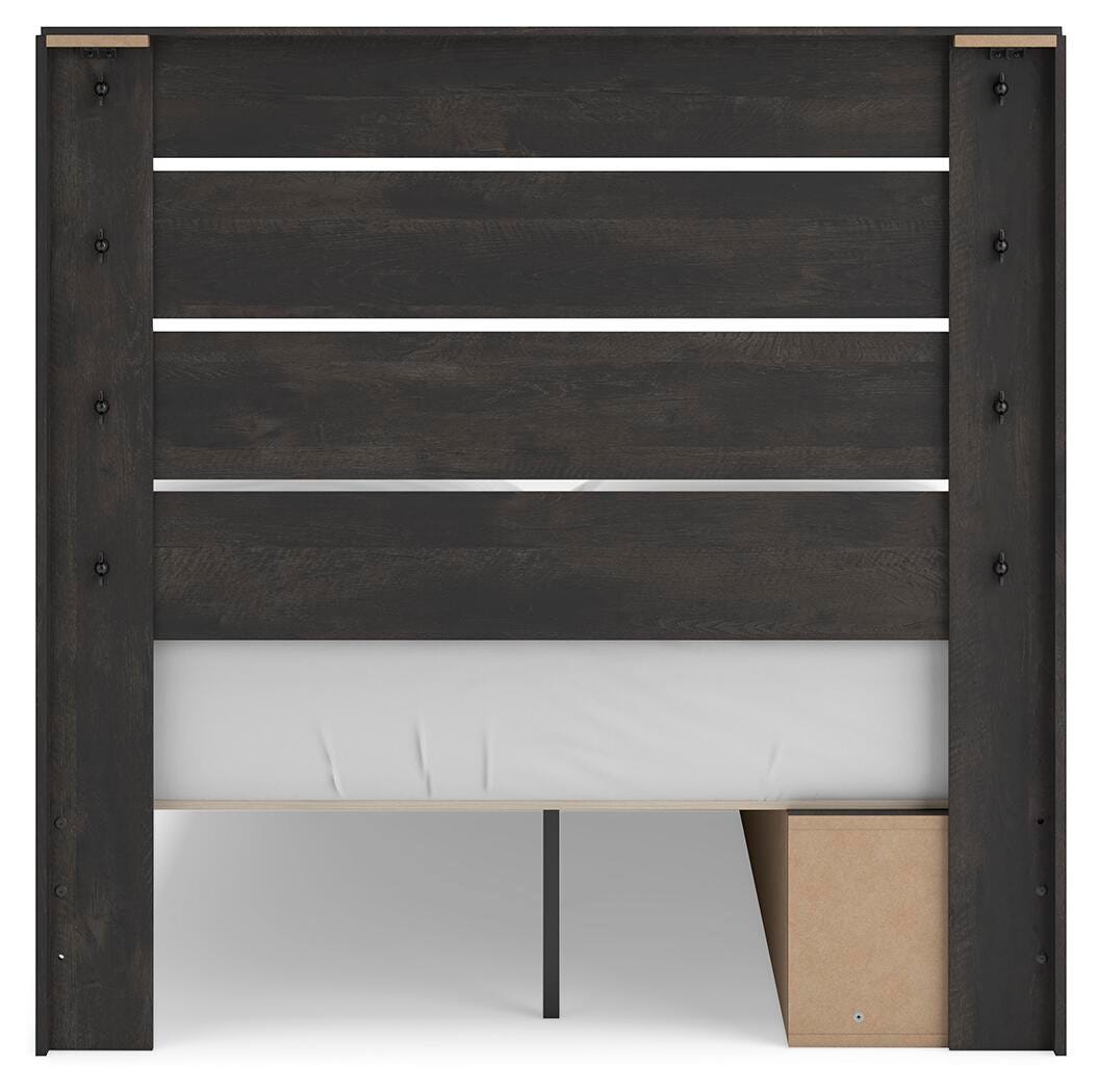 Hollivern Panel Storage Bed, Dresser, Mirror, Chest and Nightstand