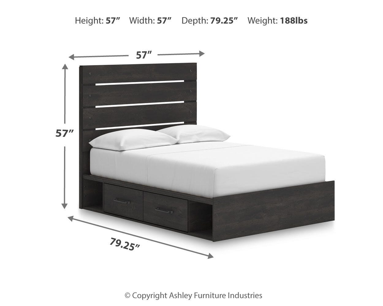 Hollivern Panel Storage Bed, Dresser and Nightstand