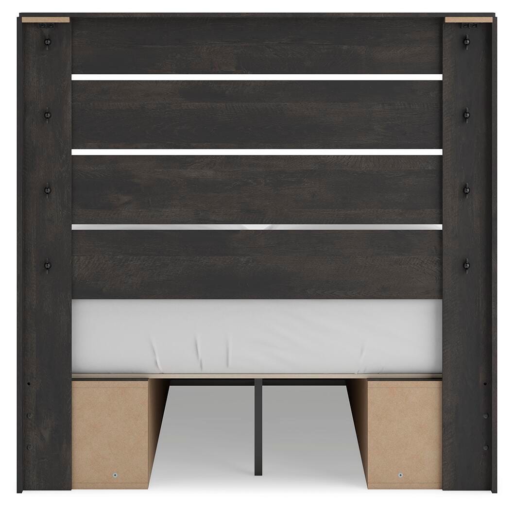 Hollivern Panel Bed with Storage, Dresser, Mirror, Chest and Nightstand