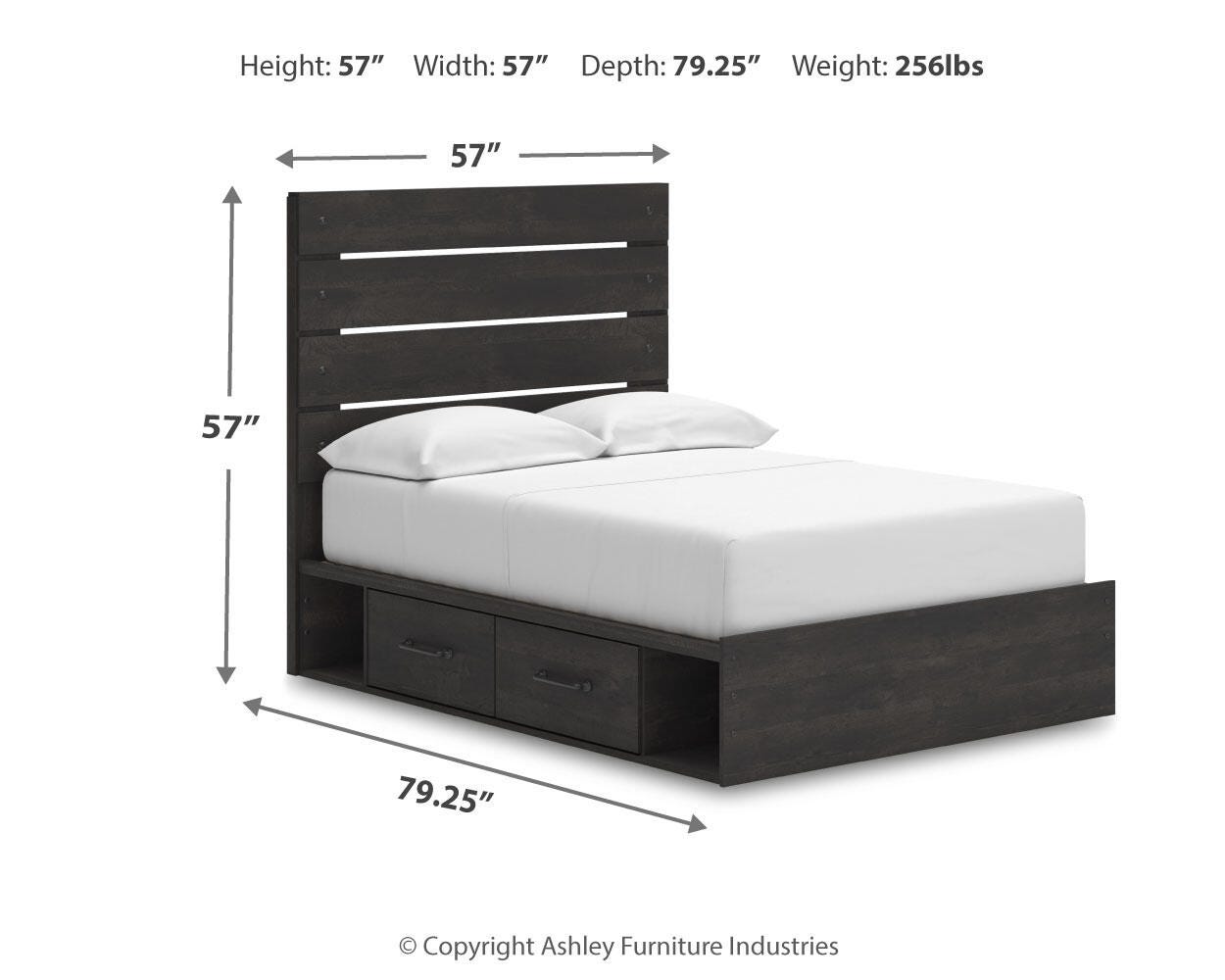 Hollivern Panel Bed with Storage, Dresser, Mirror and Chest