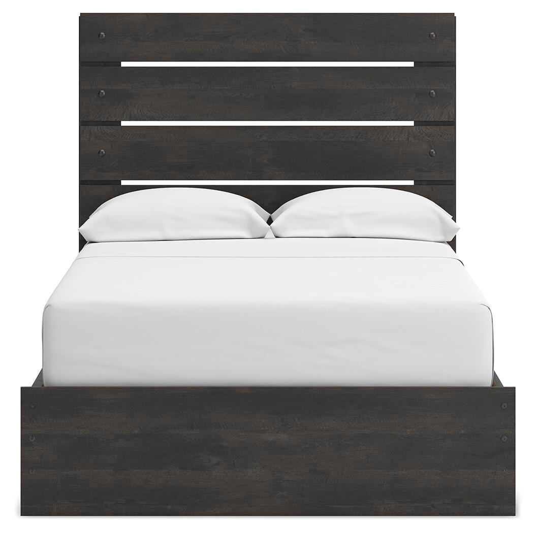 Hollivern Panel Bed with Storage, Dresser, Mirror and 2 Nightstands