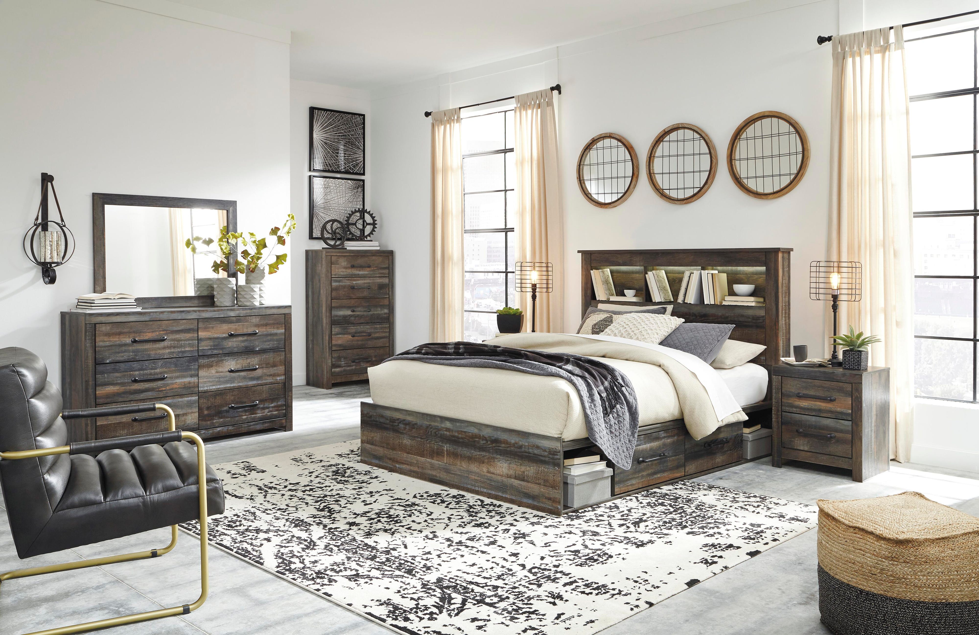 Drystan Bookcase Bed with 4 Storage Drawers