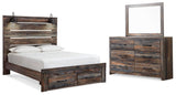 Drystan Panel Storage Bed, Dresser and Mirror